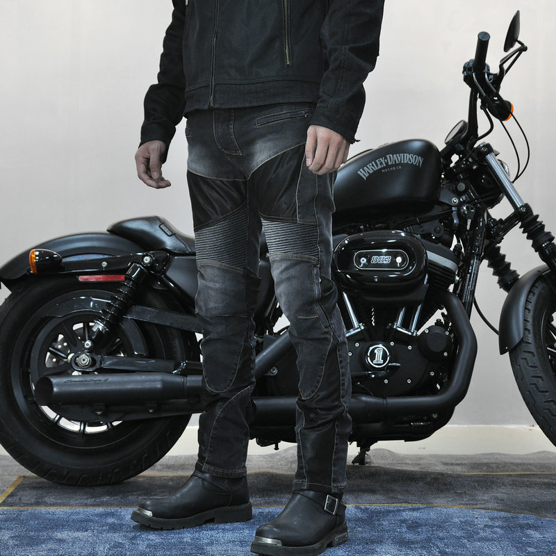 2022 nuevos pantalones vaqueros de la motocicleta de los hombres retro de verano de malla transpirable pantalones de montar a caballo fuera de la carretera pantalones anti-caída