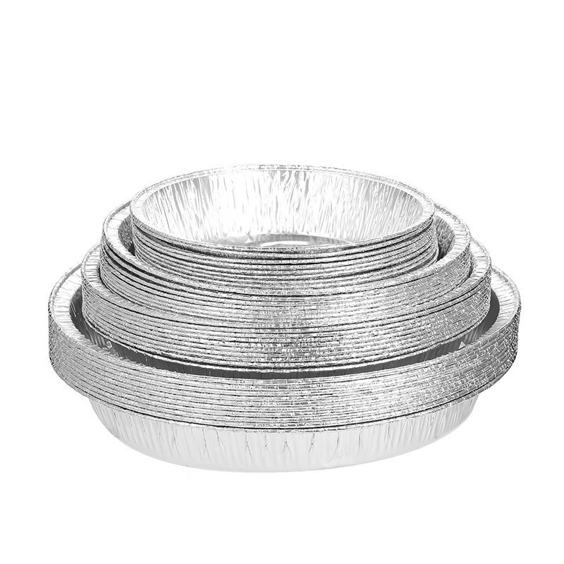 Placa desechable de 8 pulgadas placa de papel de aluminio de diámetro 215mm fábrica de placa de aluminio suministro al por mayor aire frito placa de aluminio de aluminio
