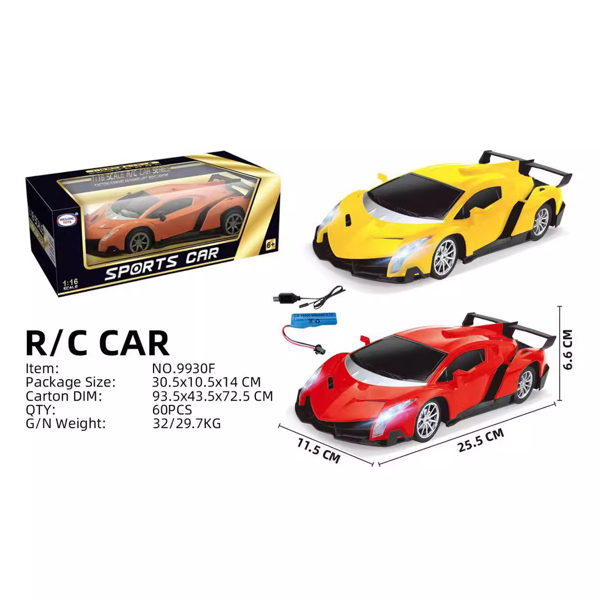 Coche de Carreras de Control Remoto Inalámbrico para Niños, Simulación de Coche Deportivo con Luces, Juguete para Niños, Modelo de Coche, Venta al por Mayor