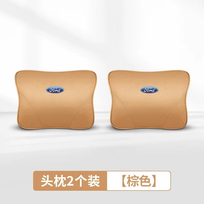Pillow, Mondeo Explorer Edge | Headrest - brown30-ford-special-headrests-of-the-same-color-as-the-original-car-imported-cowhide-2-pieces