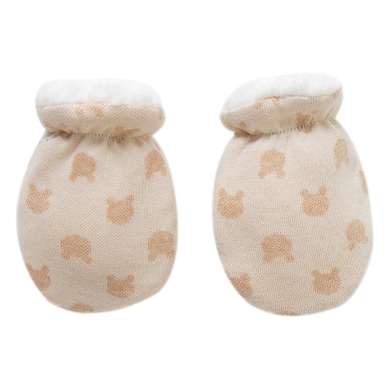 Guantes antiarañazos para bebés, guantes gruesos para recién nacidos, imitación de lana de cordero, protección cálida para bebés en otoño e invierno, guantes gruesos y cálidos al por mayor. image 1