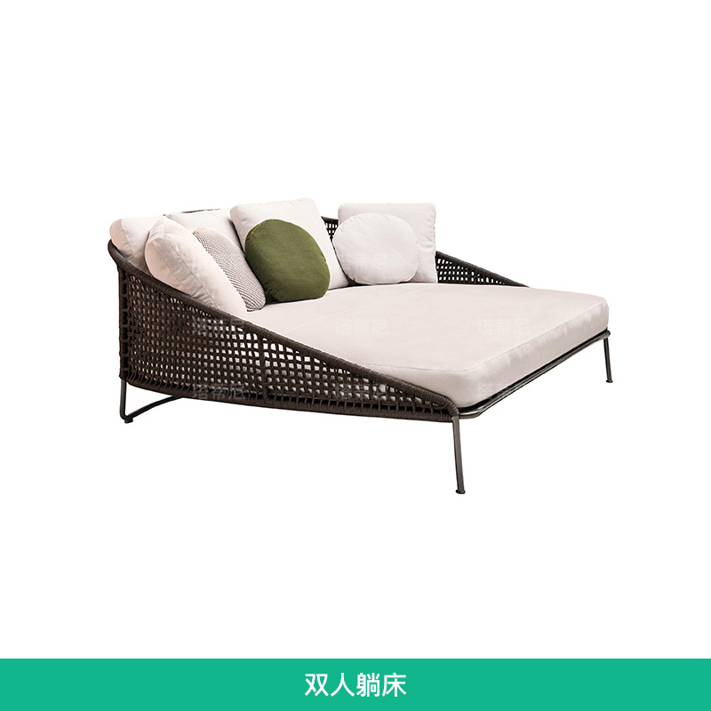 sofá de caña al aire libre jardín al aire libre balcón silla de caña ocio individual patio terraza combinación de silla de caña a prueba de agua y protección solar