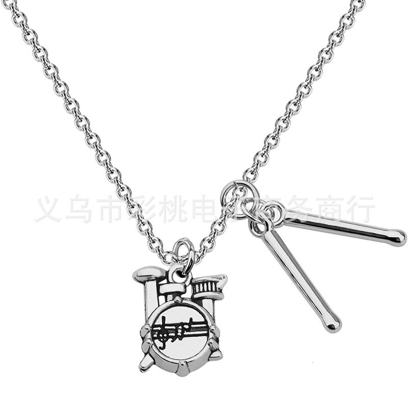 European and American Foreign trade jewelry pop music lovers rock creative novelty Korean alternative drum set necklace