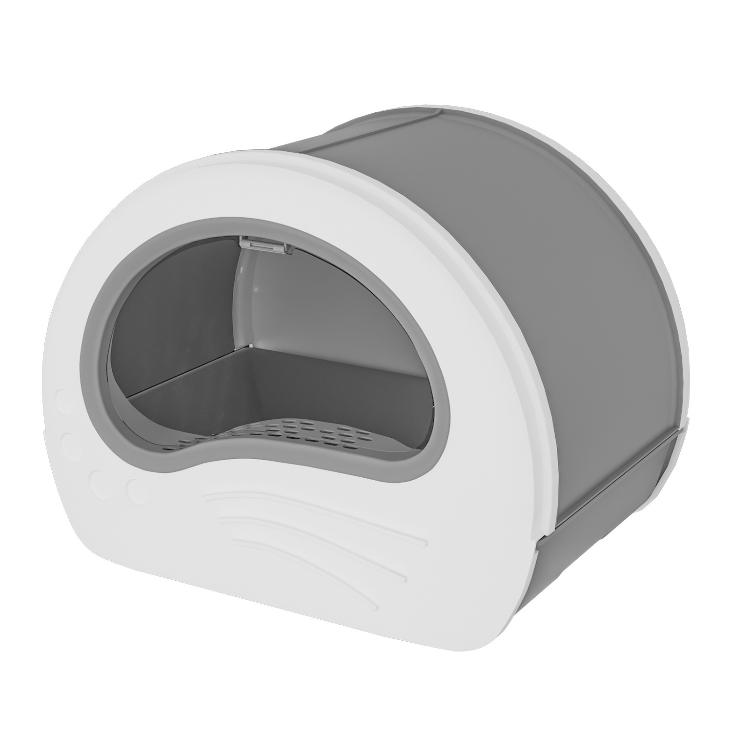 Basina de arena para gatos gigante cerrada anti-spillado exterior inodoro para gatos a prueba de olor Basina de excremento para gatos jóvenes Basina de arena para gatos tipo cajón super grande