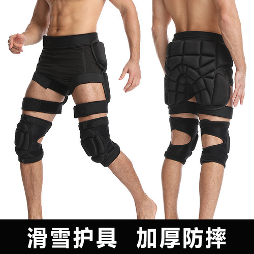 Ski hip pads, thickened anti-fall and anti-collision knee pads for skating, winter children's protective gear, waterproof inner wear, dropshipping