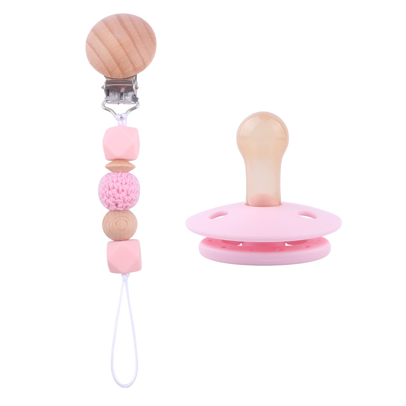 Nuevo bebé haya clip chupete cadena bebé creativo de silicona octogonal cuentas anti-caída cadena chupete traje