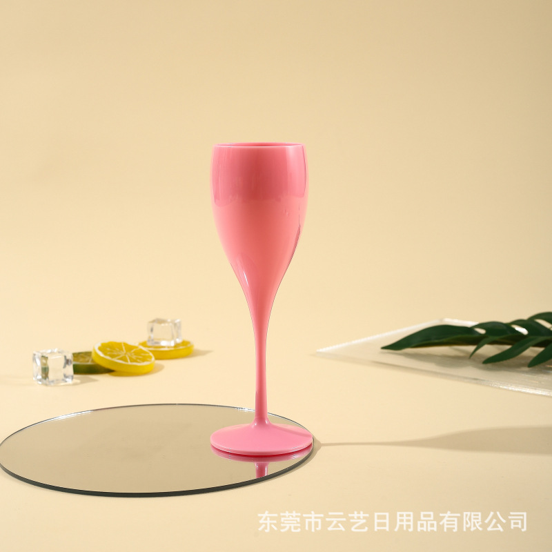 아크릴 와인잔, 포도주잔, pp 선물용 플라스틱 컵, 샴페인잔, 변색 하이볼잔, 모던하고 심플한 디자인