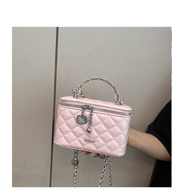 Bolsa de mano de cadena de diamante transfronteriza de alto nivel 2026 nueva bolsa de caja de viento de fragancia de estilo exterior bolso de lujo ligero