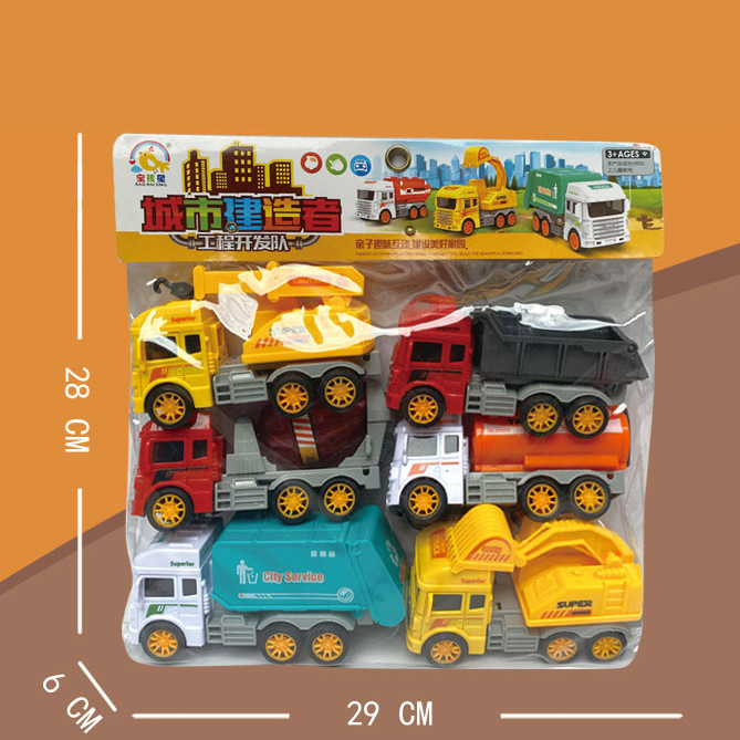 Camión de ingeniería inercial para niños, excavadora de juguete, grúa, mezclador, camión de transporte, modelo de automóvil para niños al por mayor