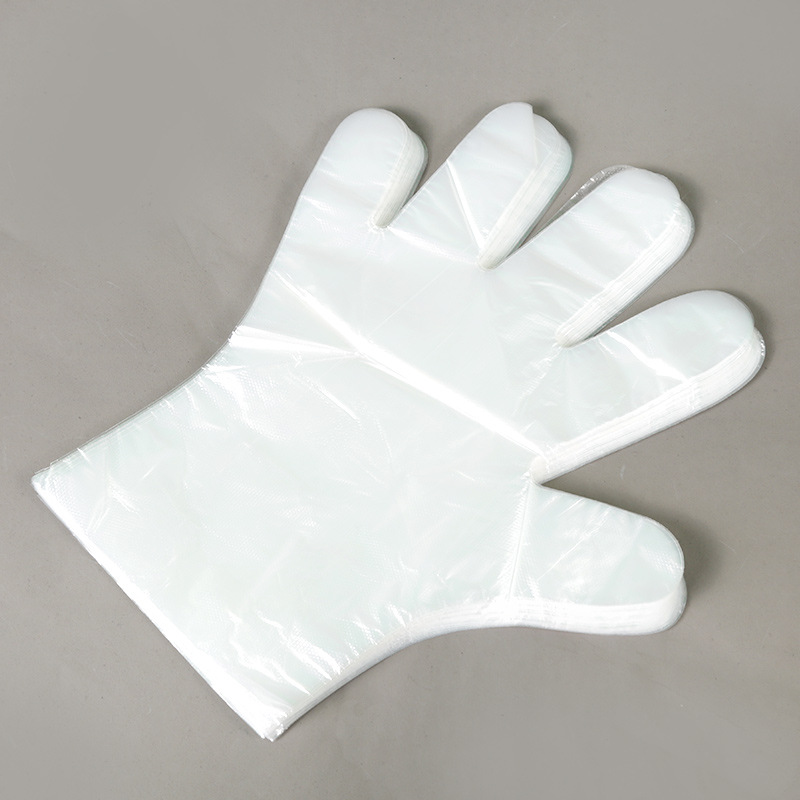 Disposable thickened PE gloves for hair salons, coloring, perming, and oil treatments, beauty disposable gloves for household and catering use