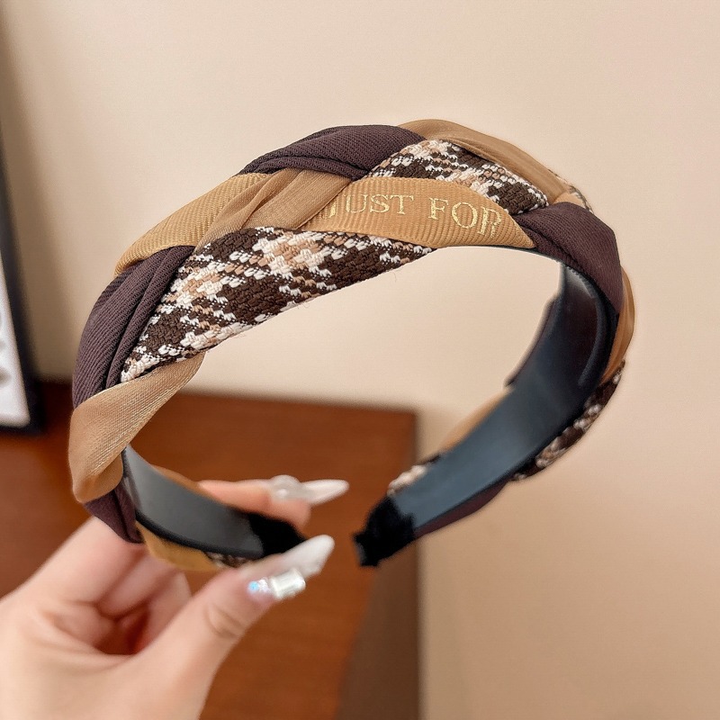 Brazo de cabello de cabeza de alto cráneo para mujeres negras bordes anchos de presión de cabello tocado de alta calidad con dientes antideslizantes frágil brazo de cabello lavado facial Bundle