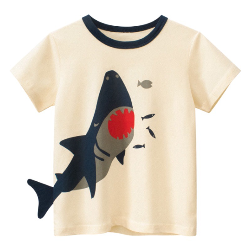 K-estilo de ropa para niños, camiseta para niños, camiseta de manga corta para niños de verano 2025, ropa para bebés, envío directo de una pieza