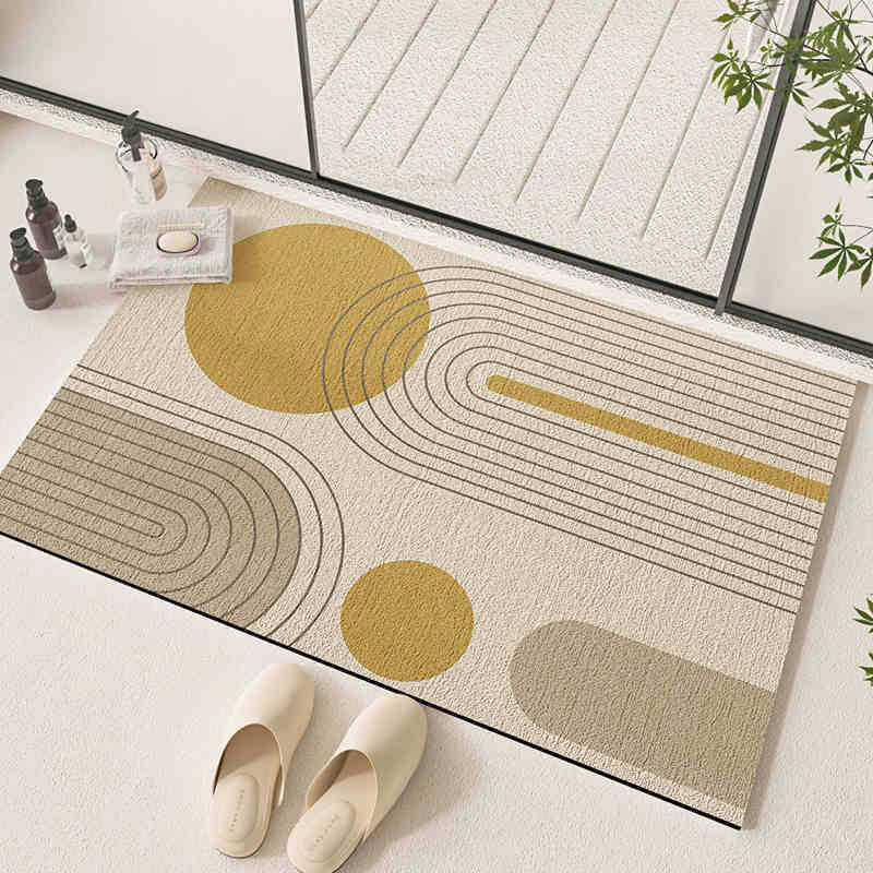 La alfombra de barro de diatomeas Wabifeng absorbe agua, es resistente a la suciedad y es fácil de cuidar.