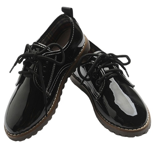 Yinuofang black leather shoes flower girl children's shoes versatile small shoes school performance boys performance shoes spring and autumn