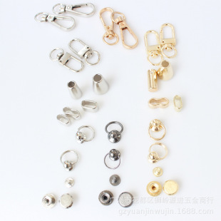 Mobile phone case double rope buckle bag lanyard hardware accessories luggage egg buckle eight buckle hanging clock double ring pacifier nail screw