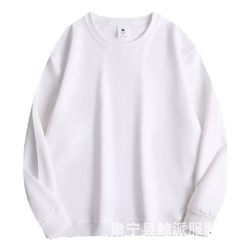秋冬款重磅400g华棉奥粒绒小落肩宽松百搭圆领卫衣定制刺绣印logo|undefined