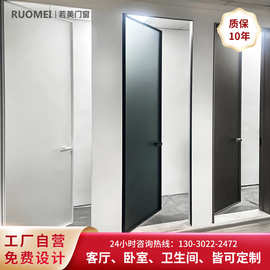 网红极窄卫生间门平开门玻璃门厕所门厨房铝合金超白长虹玻璃室内