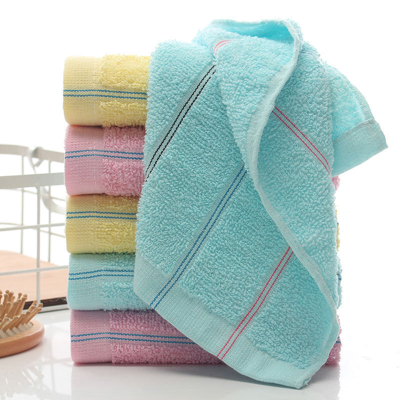 Wholesale 6070g Rainbow Stripesd Street Stall Thickeneded Soft Absorbent Towel Household Cotton Labor Protection Towel Logo