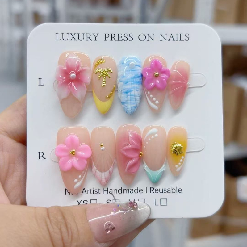 European and American Hot-Selling Almond Nails Painted with Beautiful Whitening Elegant Autumn and Winter Handmade Press-On Nails European and American Hot-Selling Almond Nails Painted with Beautiful Whitening Elegant Autumn and Winter Handmade Press-On Nails