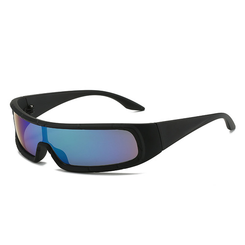 New outdoor sports sunglasses with genuine film, colorful trendy integrated glasses for men and women, sun-shading sunglasses for wholesale