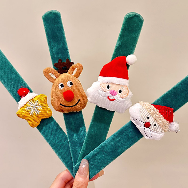 Decoraciones de Navidad regalos para niños Anillo de muñeca pulsera de jardín de infantes disfraz de alce anillo de palpitación