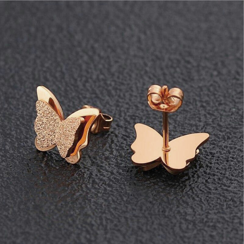 1 Pair Simple Style Butterfly Plating Copper Ear Studs display picture 10