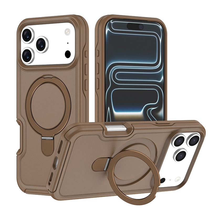 Comercio electrónico transfronterizo entre Europa y Estados Unidos aplicable al iPhone 17 Pro max Armor de guerra raqueta de cola redonda soporte de caso de teléfono móvil