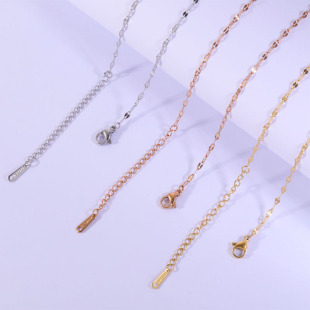 Factory direct stainless steel chain lip chain DIY jewelry clavicle chain matching chain basic chain European and American jewelry accessories