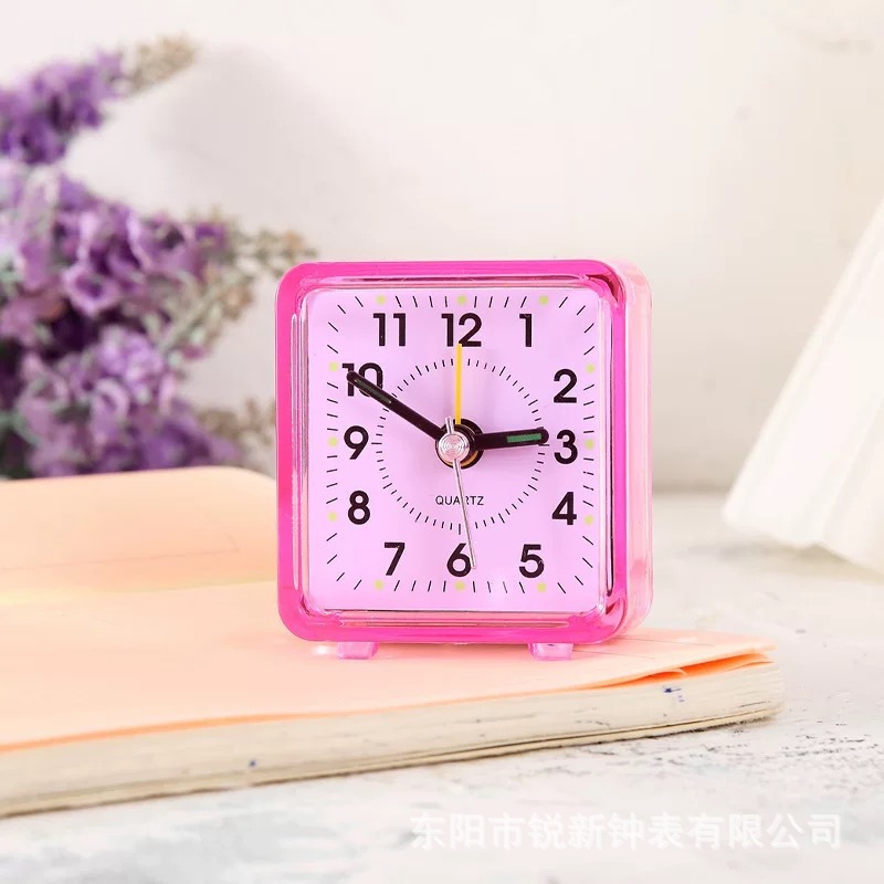 Reloj despertador electrónico simple y transparente Reloj creativo de color caramelo para niños Dormitorio de estudiante Reloj pequeño de gran tamaño al por mayor
