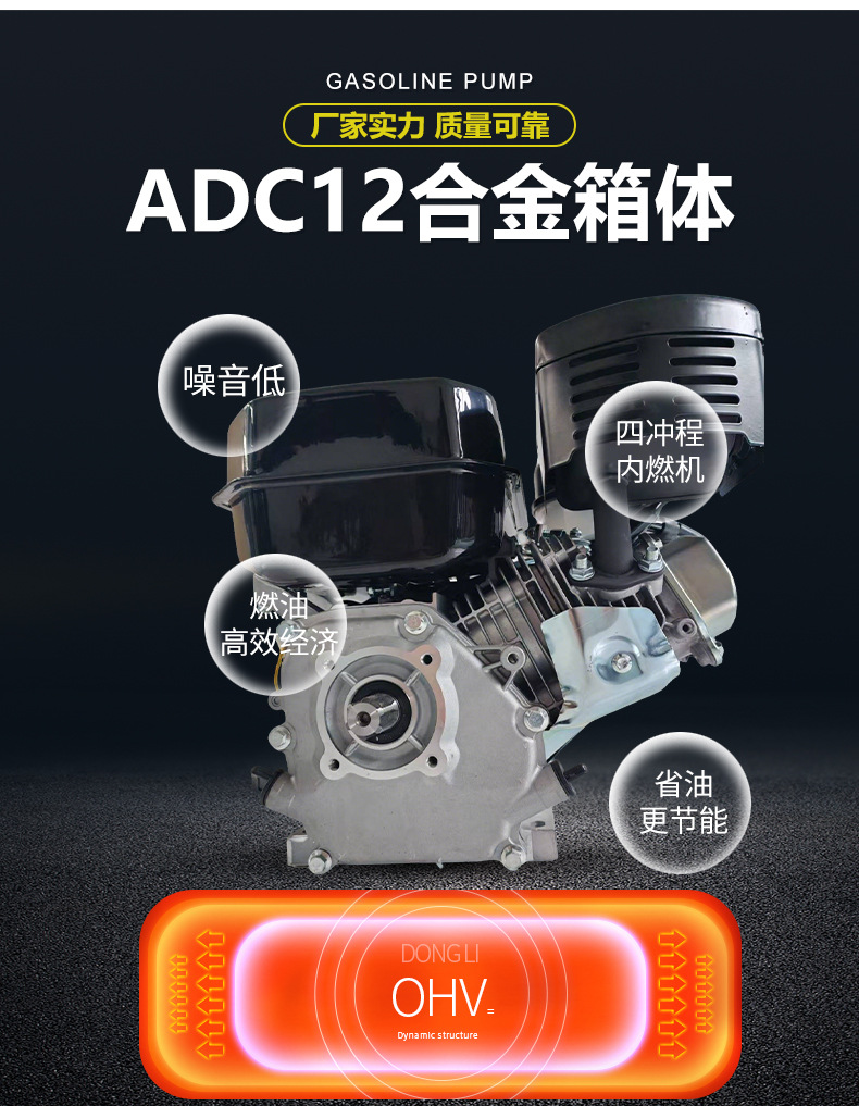 Agricultural Small Gasoline Engine 170F177F188F190F Micro Tiller, Aerator, Trowel Machine, Sprayer, Go-Kart