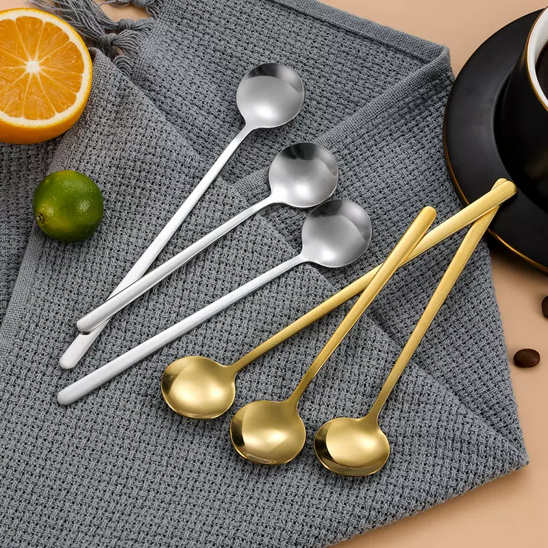 304不锈钢咖啡勺子韩式创意搅拌勺咖啡匙可爱小勺甜品奶茶小调羹