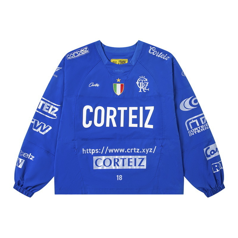 Corteiz Elitework Pullover Jacket Soft Shell Reflective Blue