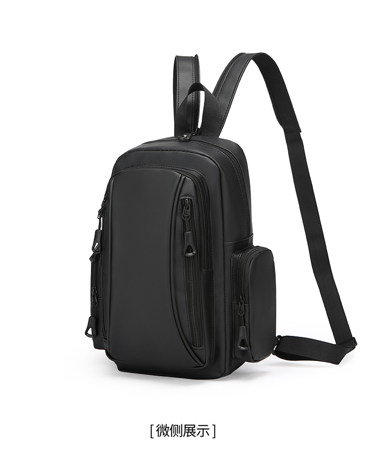 New business backpack, water-resistant, suitable for both shoulder and single shoulder, men's chest bag, cross-border Oxford fabric, men's computer backpack undefined