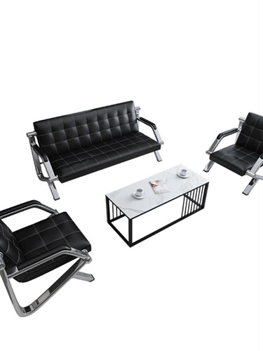 G3YN Reception Room Office Sofa and Coffee Table Set Simple Modern Business Meeting Simple Office Sofa for Three