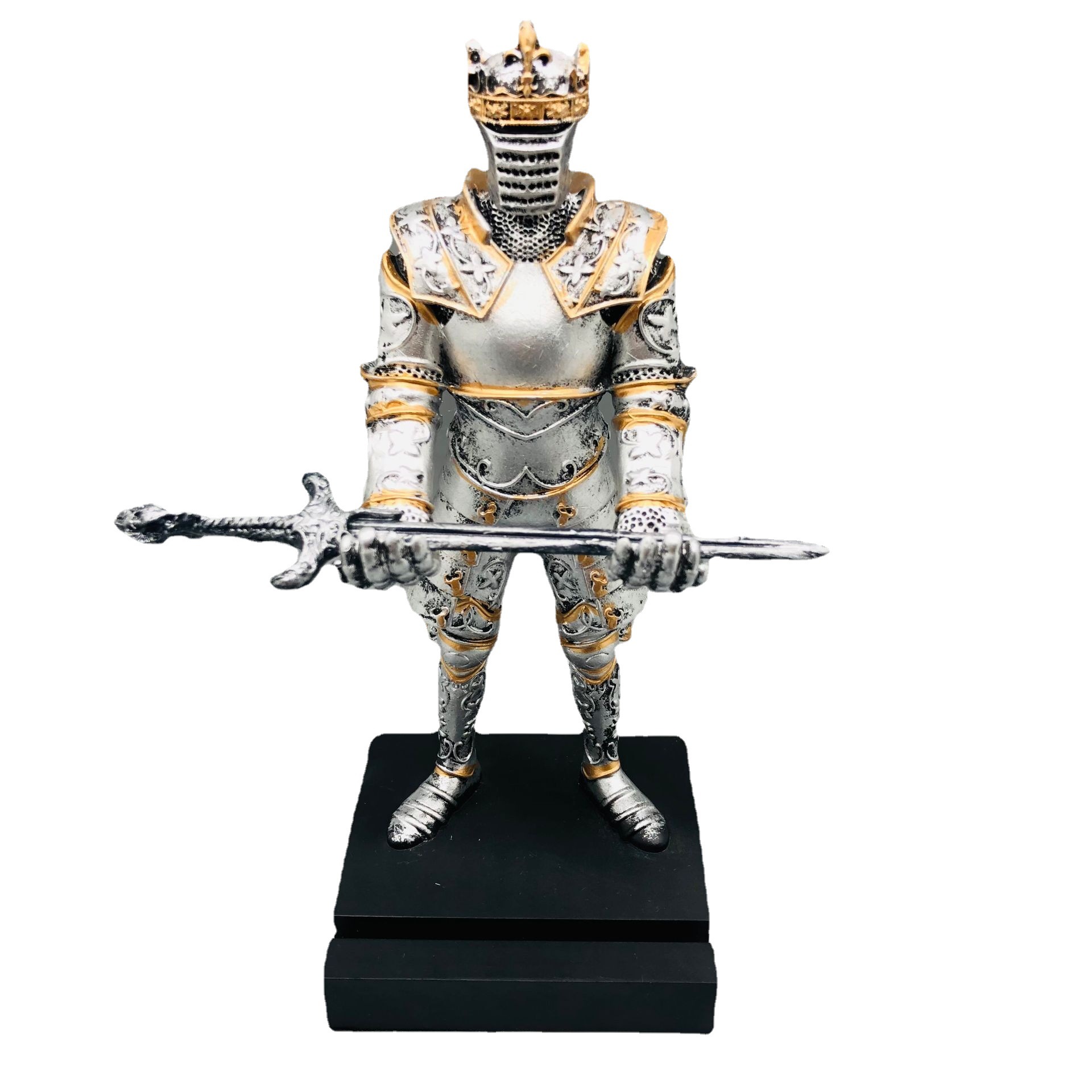 Ejecutivo Caballero Rey titular de la pluma titular del teléfono móvil titular de la pluma creativo juego mango soporte PENHOLDER adornos