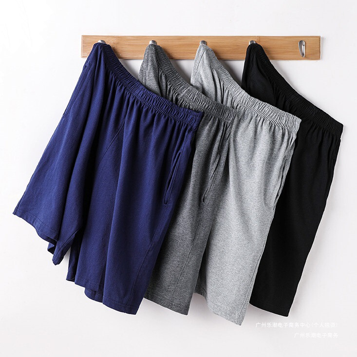 Summer New Style Pure Cotton Breathable Solid Color Versatile Knit Casual Running Fitness Shorts Men's Shorts