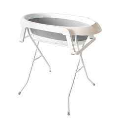 Portable Folding Baby Bath Tub with Iron Frame for Support and Plastic Folding Tub