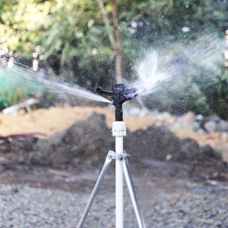 6 puntos rociador de plástico rociador doble boquilla rotación automática jardín agrícola ahorro de agua riego no incluido impuestos