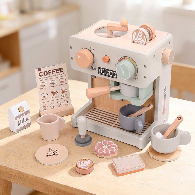 Children's Pretend Coffee Machine Play Set with Milk and Coffee Afternoon Tea Set, Role-Playing Kitchen Toy, Ce Certified Children's Pretend Coffee Machine Play Set with Milk and Coffee Afternoon Tea Set, Role-Playing Kitchen Toy, Ce Certified