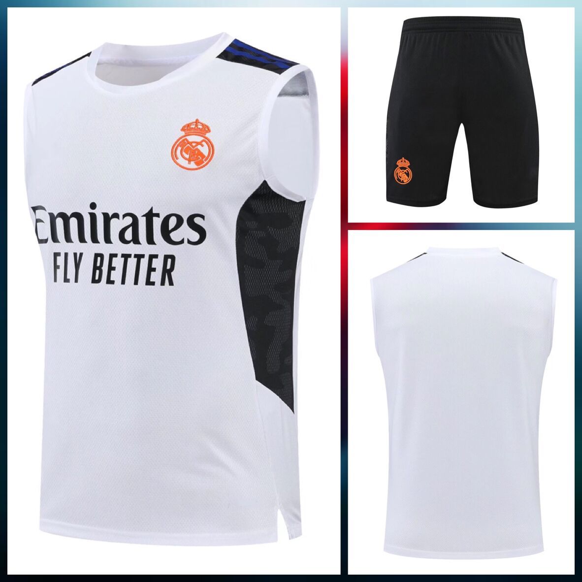 22-23 white vest Real Madrid jersey adul...