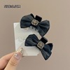 Crab pin for princess, bangs, hairgrip, black hair accessory with bow, hairpins, 2023 collection