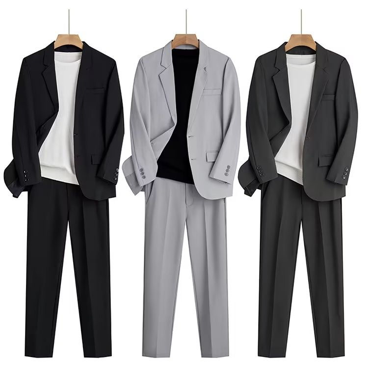 Men's Clothing Spring and summer thin loose fitting suits for men, business formal wear, casual fashion, handsome small suit jackets_voghion.com