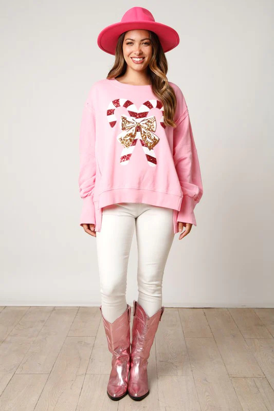 Christmas Style Hoodies & Sweatshirts Long Sleeve Sequins Christmas Cartoon
