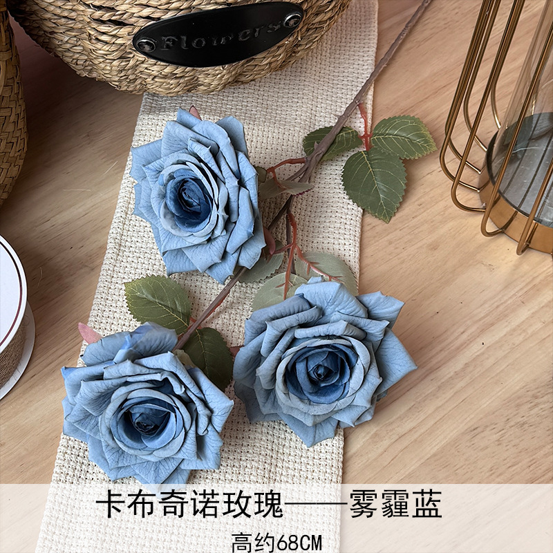 Artificial Rosa sola franela Rosa flor artificial boda decoración del hotel decoración del hogar arreglo de flores flor artificial Rose
