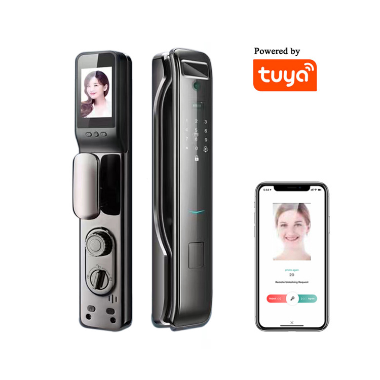 Cerradura inteligente para puerta antirrobo automática - Con huella dactilar, cámara de graffiti, cerradura de contraseña electrónica - Suministro especial para comercio electrónico transfronterizo