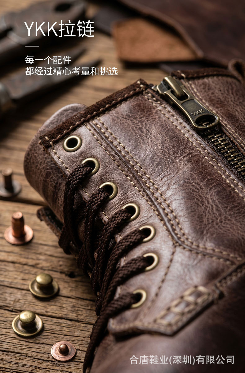 arcx Yakuqi L60900 Motorcycle Retro Riding Boots Non-Slip Road Waterproof Casual Cowhide Boots