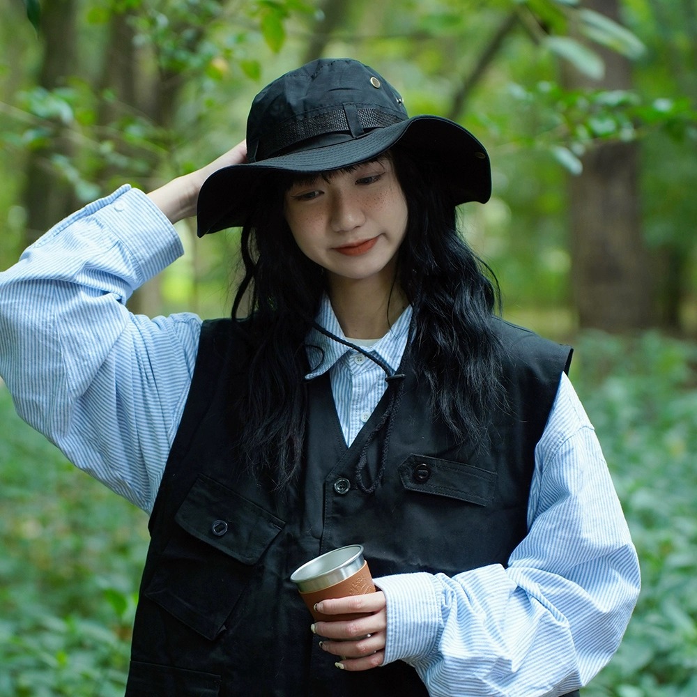 New Outdoor Mountaineering Sunscreen Fisherman Hat For Women's Summer Camping Fishing Basin Hat Waterproof Western Cowboy Sunshade Hat Japanese_voghion.com