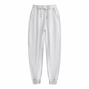 Four seasons new terry pants heavy 280g heavy fabric threaded pants cotton pants sports pants trend casual pants