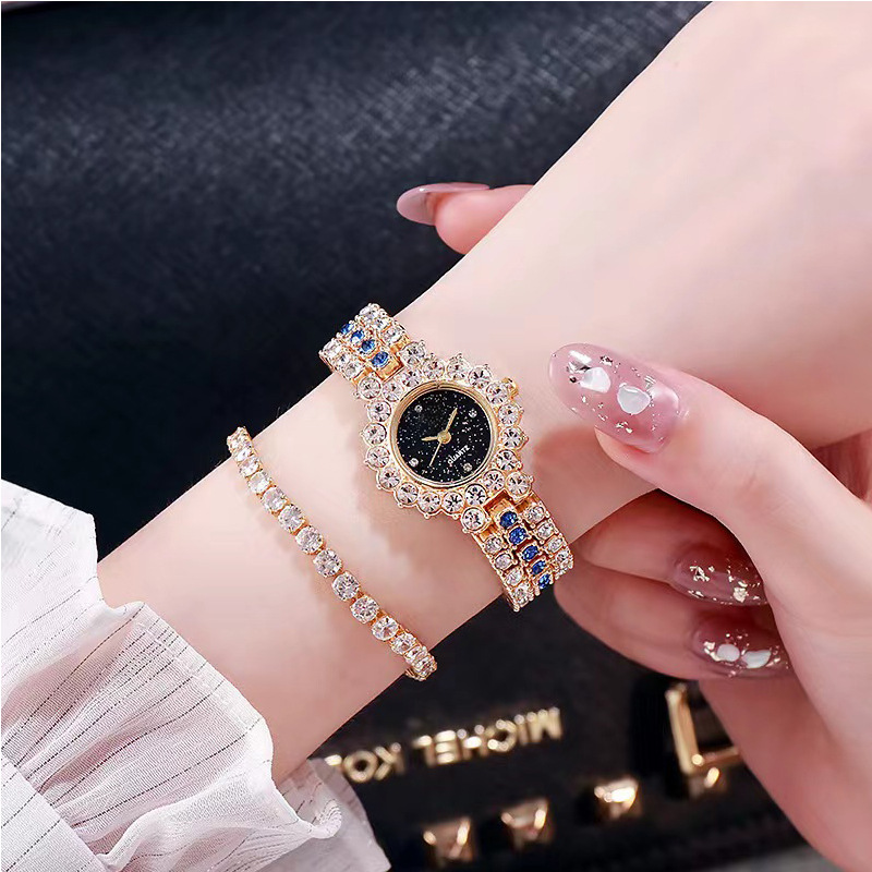 Starry Sky round cross-border e-commerce gem series small green watch women's watch bracelet watch Starry Sky plate Internet celebrity TikTok