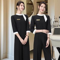 春夏新款美容师工作服女美容院皮肤管理会所采耳师酒店足浴技师服